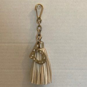 Vintage bebe Keychain & Tassel Gold Tone with Rhinestone Purse Charm